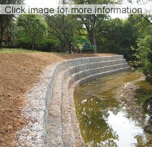 large river bank flood protection