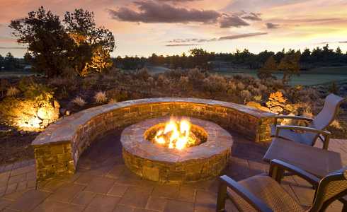 stone gabion fire pit design ideas