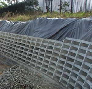 concrete crib retaining wall